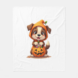 Süßes oder Saures Hund � Süßes Halloween-Welpen-Sh Fleecedecke