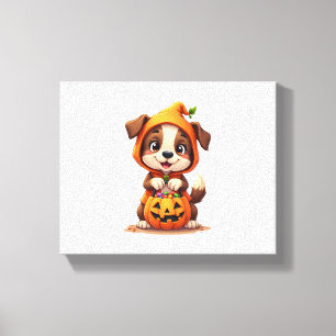 Süßes oder Saures Hund – Süßes Halloween-Welpen-Sh Leinwanddruck