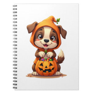 Süßes oder Saures Hund � Süßes Halloween-Welpen-Sh Notizblock