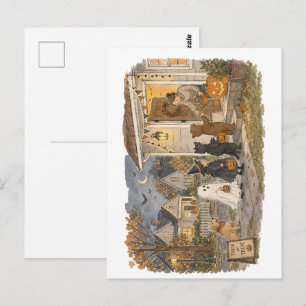 Süßes oder Saures Illustration der vorderen Verand Postkarte