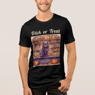 Süßes oder Saures Katze Tri-Blend T-Shirt Shirt