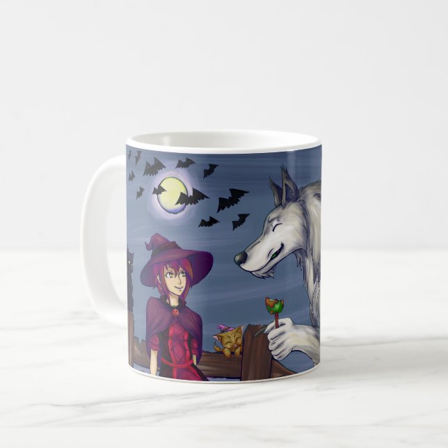 Süßes oder Saures Kumpels Kaffeetasse (Vorderseite Links)