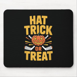 Süßes oder Saures Kürbis Halloween Eishockey Mousepad