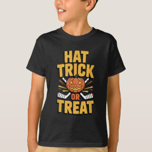 Süßes oder Saures Kürbis Halloween Eishockey T-Shirt