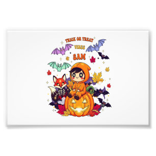 Süßes oder Saures Niedlicher Halloween Fotodruck