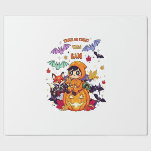 Süßes oder Saures Niedlicher Halloween Geschenkpapier