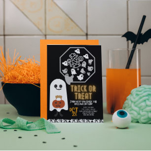 Süßes oder Saures niedlicher Kinder Halloween-Brau Einladung