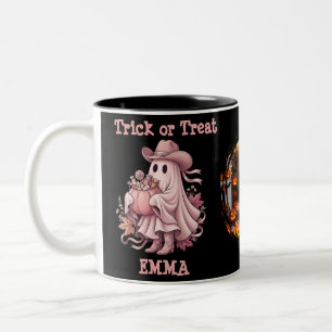 Süßes oder Saures Rosa Cowboy-Geist Zweifarbige Tasse