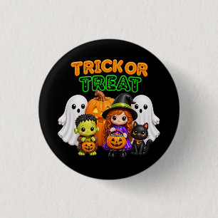 Süßes oder Saures - Süße Halloween-Freunde  Button