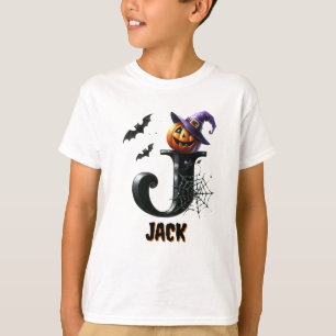 Süßes oder Saures Süße J Anfangsbuchstabe Hallowee T-Shirt