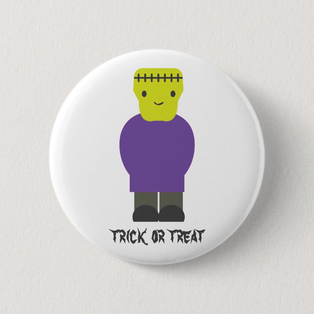Süßes oder Saures - Süßer Frankenstein Button (Vorderseite)