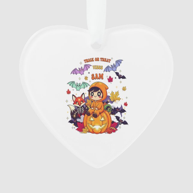 Süßes oder Saures Süßer Halloween Ornament (Vorderseite)