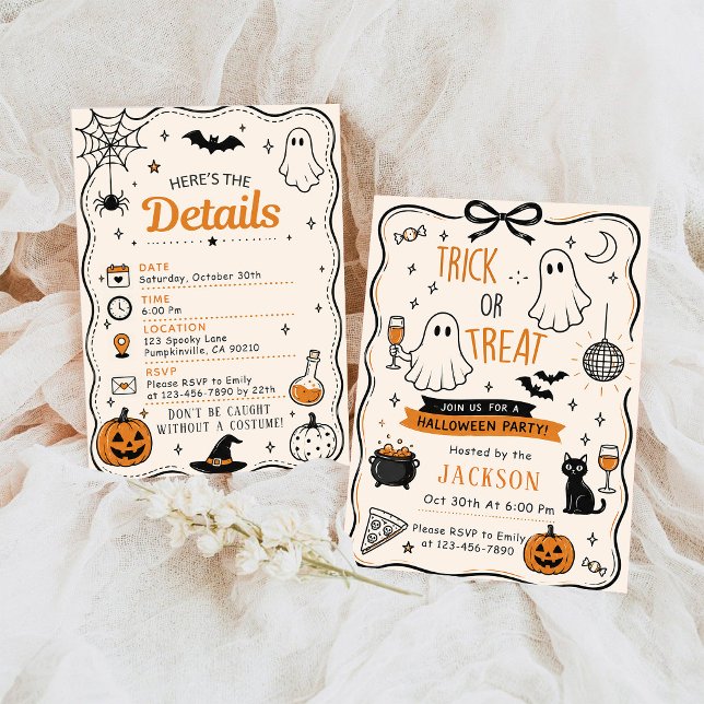 SÜßES ODER SAURES SÜßES HALLOWEEN EINLADUNG (Von Creator hochgeladen)