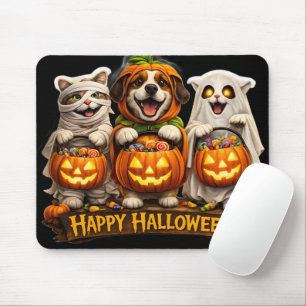 Süßes-oder-Saures-Trio whimsical frohes Halloween- Mousepad