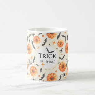 Süßes oder Saures Wasserfarben Halloween-Muster Kaffeetasse