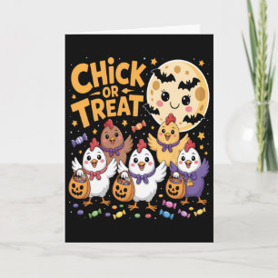 Süßes oder Sauses Halloween Mond Huhn Spaß Karte