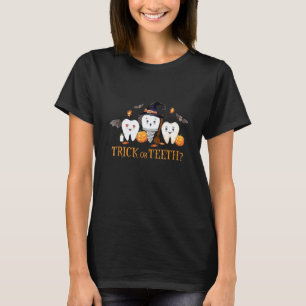 Süßes oder Zähne Lustiger Zahnarzt Halloween Denta T-Shirt