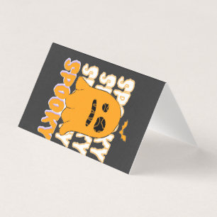 Süßes orange Geister-Spooky-Season-Halloween-Desig