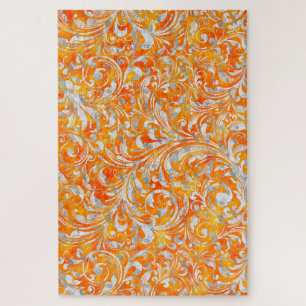 Süßes orangefarbenes Wirbel-Blumen-Design