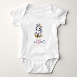 Süßes Oster-/Frühlings-Einhorn-Baby-Body Baby Strampler