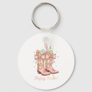 Süßes Osterei Howdy Western Cowboy Stiefel Hase C Schlüsselanhänger