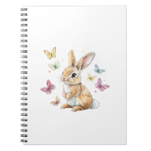 Süßes Osterhase Kaninchen Schmetterling T-Shirt Notizblock