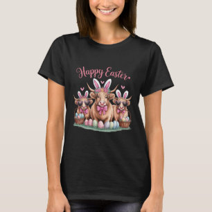 Süßes Osterhasen-Kuh-Design Lustiger Kuhliebhaber  T-Shirt