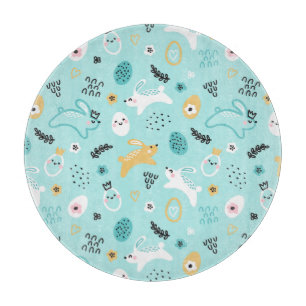 Süßes Osterhasen-Muster Kawaii Kaninchen Eier Schneidebrett