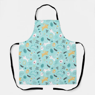 Süßes Osterhasen-Muster Kawaii Kaninchen Eier Schürze