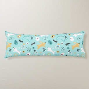 Süßes Osterhasen-Muster Kawaii Kaninchen Eier Seitenschläferkissen