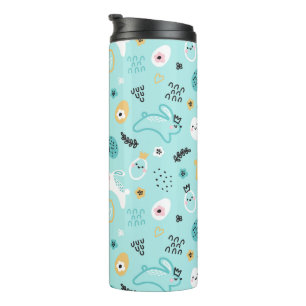 Süßes Osterhasen-Muster Kawaii Kaninchen Eier Thermosbecher