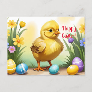 Süßes Osterhuhn 1, Ostern Postkarte