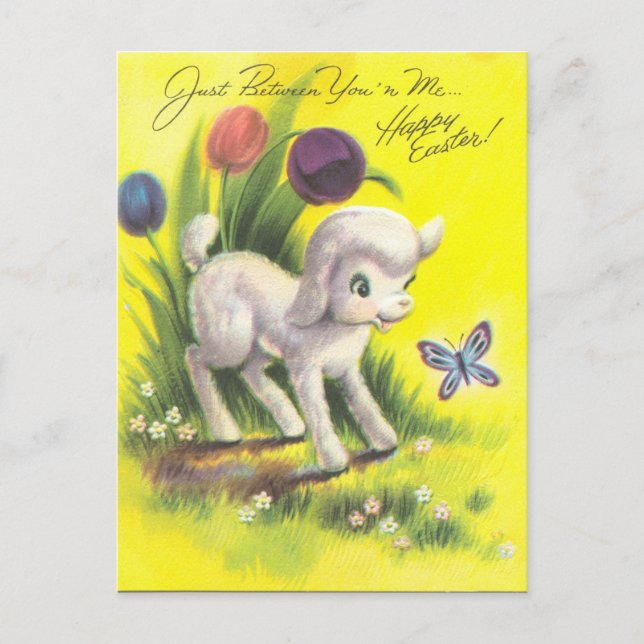 Süßes Osterlamm Postkarte (Vorderseite)