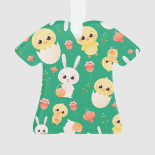 Süßes Ostern-Hühner & -Hasen Nahtloses Muster Orn Ornament