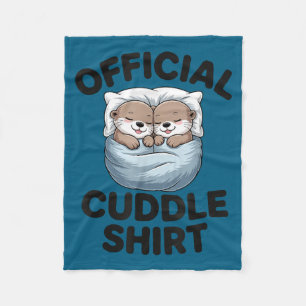 Süßes Otter-Paar kuschelig kuscheln Fleecedecke