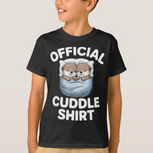 Süßes Otter-Paar kuschelt gemütlich T-Shirt