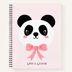 Süßes Panda-Bow-Notebook Notizbuch
