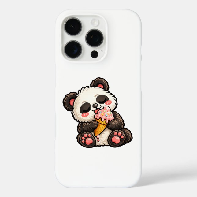 Süßes Panda-Eis iPhone 16 Pro Hülle (Rückseite)