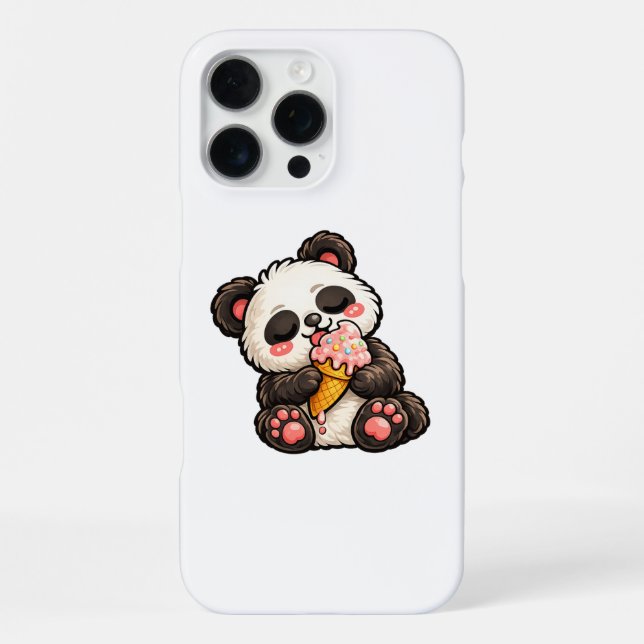 Süßes Panda-Eis iPhone 16 Pro Max Hülle (Rückseite)