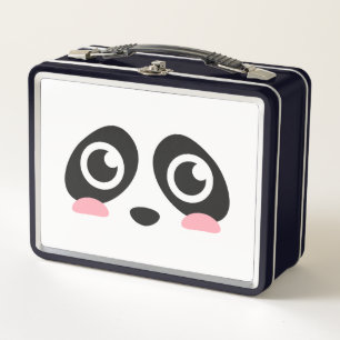 Süßes Panda-Gesicht mit großen Augen Lunchbox