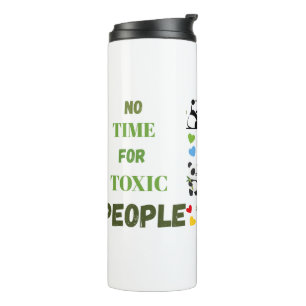 Süßes Panda-Grafik-T-Shirt mit Slogan Thermosbecher