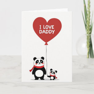 Süßes Panda-Ich-liebe-Papa-Karte Karte