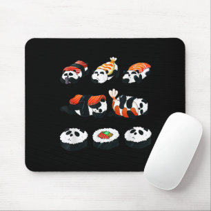 Süßes Panda Sushi Umarmen Maki Liebhaber Lustiges  Mousepad