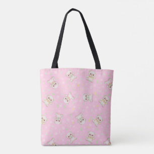 Süßes Pastell-Bär- und geometrisches Formen nahtlo Tasche