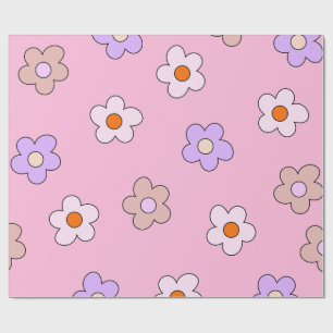 Süßes Pastell-Blumen-Geschenkpapier – Rosa Floral Geschenkpapier