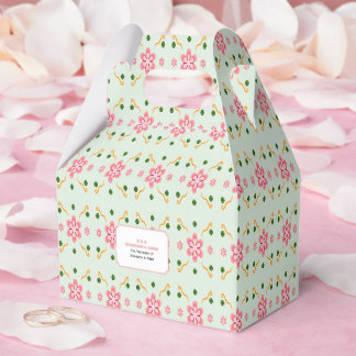 Süßes Pastell-Blumen nahtloses Muster rosa Geschenkschachtel