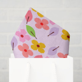 Süßes Pastell-Blumenmuster Rosa Weiblich Seidenpapier