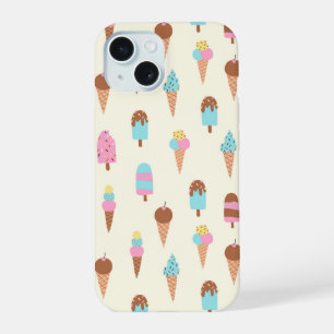 Süßes Pastell-Eis-Süßigkeiten-Muster iPhone 15 Hülle