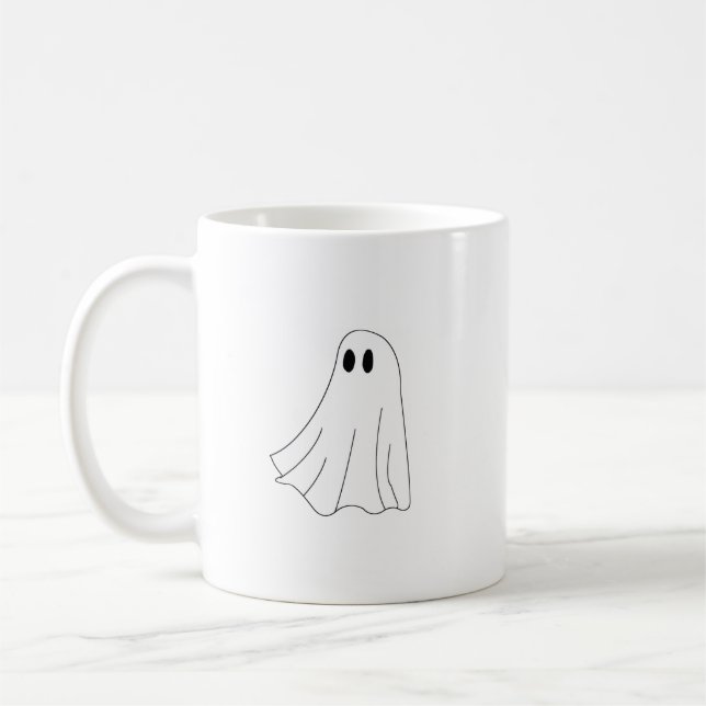 Süßes Pastell-Geister-Muster Kaffeetasse (Links)