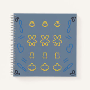 Süßes Pastell-Kawaii-Ästhetik-Minimalist-Muster Notizbuch